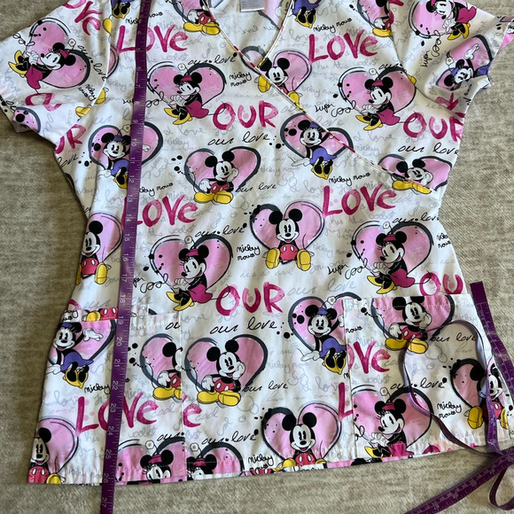 Disney Micky and Minnie Scrub Top, Size M - Picture 7 of 7